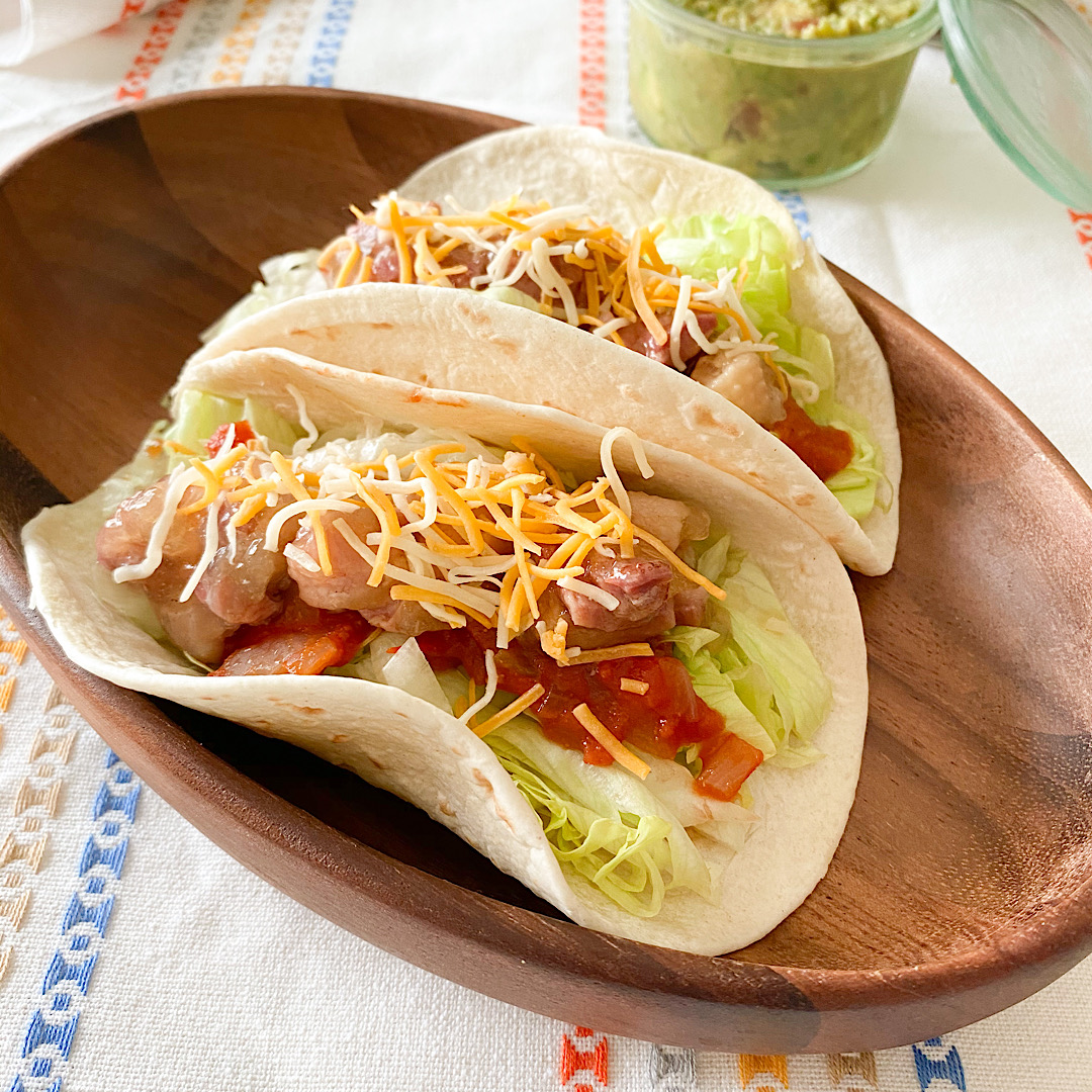 焼き鳥缶のチキンタコス